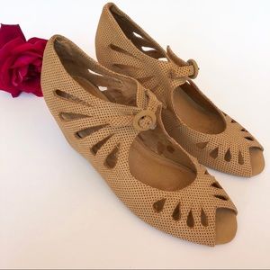 Jeffrey Campbell Peep-Toe Wedges Size 7M